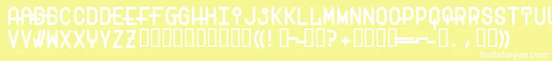 Transam Font – White Fonts on Yellow Background