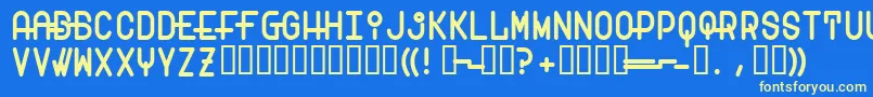 Transam Font – Yellow Fonts on Blue Background