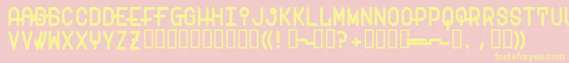 Transam Font – Yellow Fonts on Pink Background