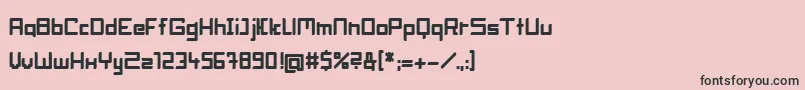 フォントBlockheadBold – ピンクの背景に黒い文字