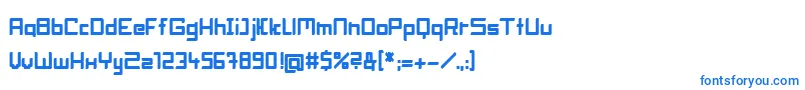 Saiba mais sobre a fonte BlockheadBold Fonte BlockheadBold – fontes azuis em um fundo branco