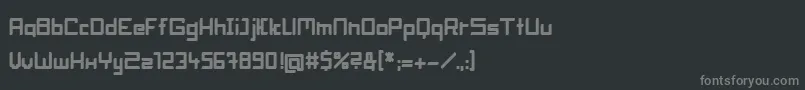 フォントBlockheadBold – 黒い背景に灰色の文字