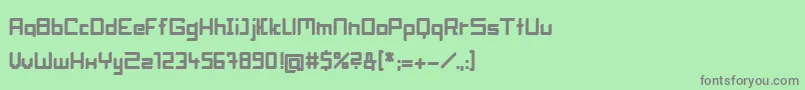 フォントBlockheadBold – 緑の背景に灰色の文字