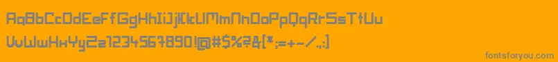 フォントBlockheadBold – オレンジの背景に灰色の文字