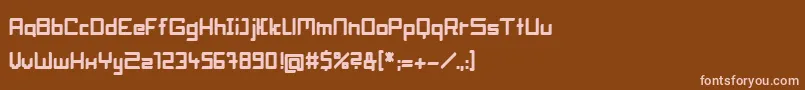 Czcionka BlockheadBold – różowe czcionki na brązowym tle