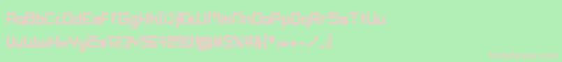 BlockheadBold-Schriftart – Rosa Schriften auf grünem Hintergrund
