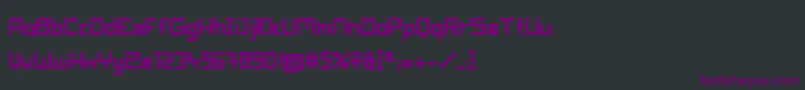 Czcionka BlockheadBold – fioletowe czcionki na czarnym tle
