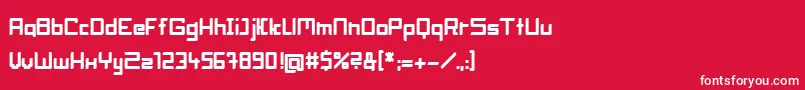 フォントBlockheadBold – 赤い背景に白い文字