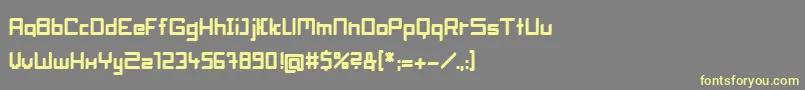 BlockheadBold-Schriftart – Gelbe Schriften auf grauem Hintergrund