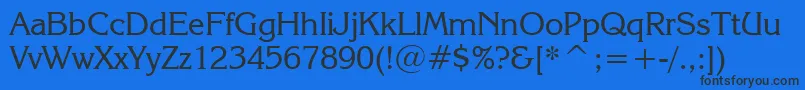 More about KorinnaRegularBt Font KorinnaRegularBt Font – Black Fonts on Blue Background