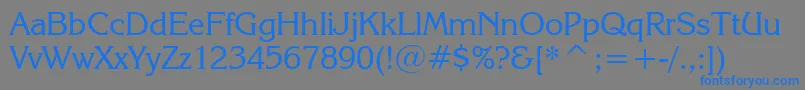 KorinnaRegularBt Font – Blue Fonts on Gray Background