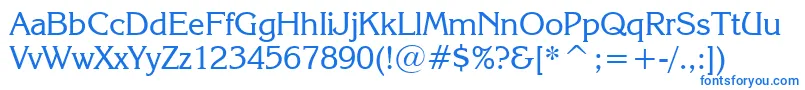 KorinnaRegularBt Font – Blue Fonts on White Background
