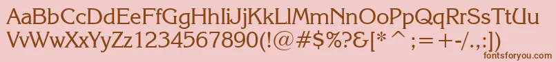 KorinnaRegularBt Font – Brown Fonts on Pink Background