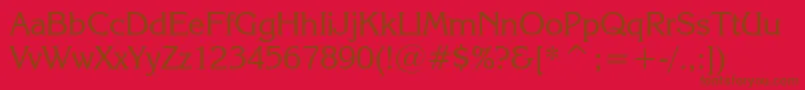 KorinnaRegularBt Font – Brown Fonts on Red Background