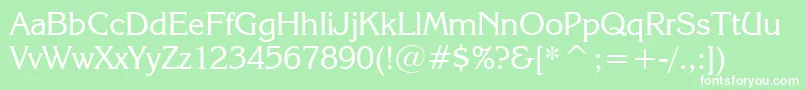 KorinnaRegularBt Font – White Fonts on Green Background