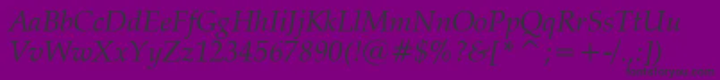 ZapfCalligraphic801ItalicBt Font – Black Fonts on Purple Background