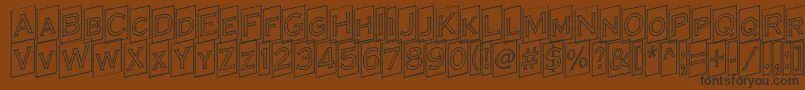 ACoppergothcmupotl Font – Black Fonts on Brown Background