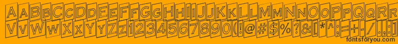 ACoppergothcmupotl Font – Black Fonts on Orange Background