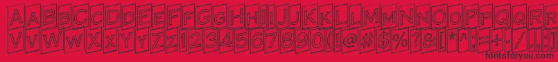 ACoppergothcmupotl Font – Black Fonts on Red Background