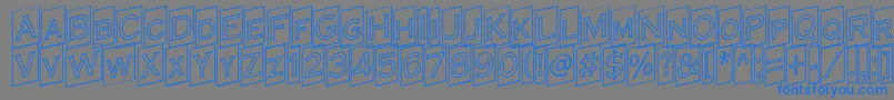 ACoppergothcmupotl Font – Blue Fonts on Gray Background