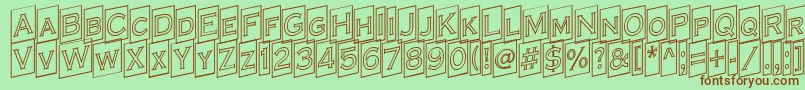 ACoppergothcmupotl Font – Brown Fonts on Green Background