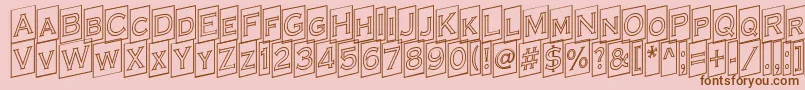 ACoppergothcmupotl Font – Brown Fonts on Pink Background