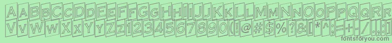 ACoppergothcmupotl Font – Gray Fonts on Green Background