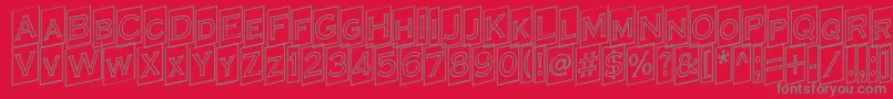ACoppergothcmupotl Font – Gray Fonts on Red Background