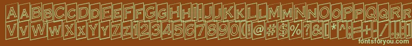 ACoppergothcmupotl Font – Green Fonts on Brown Background