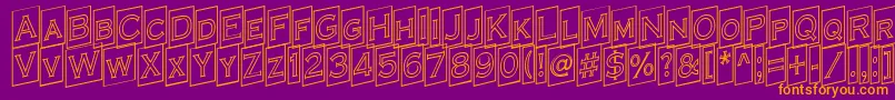 ACoppergothcmupotl Font – Orange Fonts on Purple Background