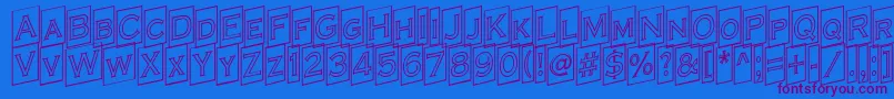 ACoppergothcmupotl Font – Purple Fonts on Blue Background