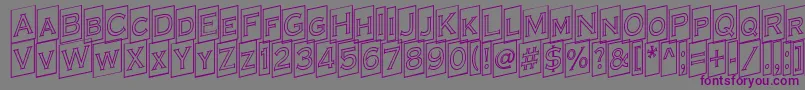 ACoppergothcmupotl Font – Purple Fonts on Gray Background