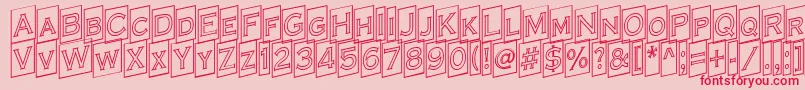 ACoppergothcmupotl Font – Red Fonts on Pink Background