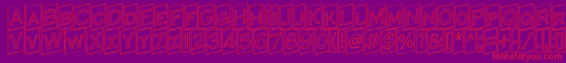 フォントACoppergothcmupotl – 紫の背景に赤い文字
