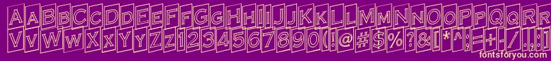 ACoppergothcmupotl Font – Yellow Fonts on Purple Background