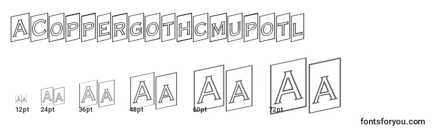 Размеры шрифта ACoppergothcmupotl