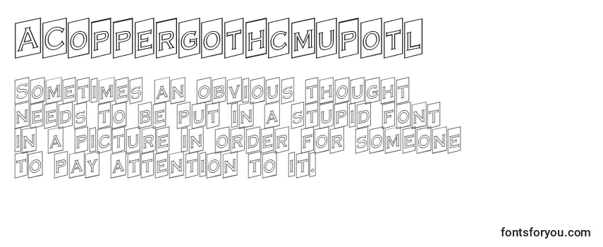Обзор шрифта ACoppergothcmupotl