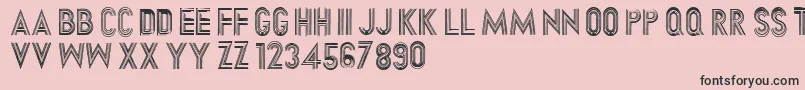 Dirtyhatchcaps Font – Black Fonts on Pink Background