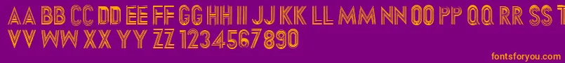 Dirtyhatchcaps Font – Orange Fonts on Purple Background