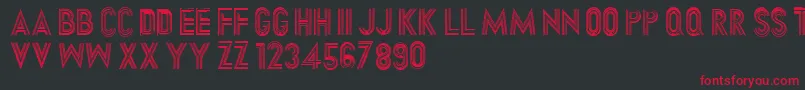 Dirtyhatchcaps Font – Red Fonts on Black Background