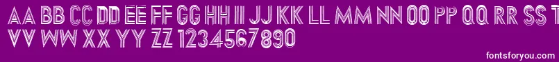 Dirtyhatchcaps Font – White Fonts on Purple Background