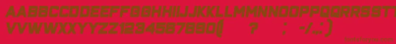 ClosenessBoldItalic Font – Brown Fonts on Red Background