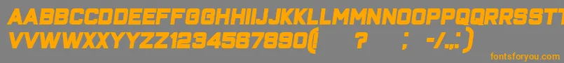 More about ClosenessBoldItalic Font ClosenessBoldItalic Font – Orange Fonts on Gray Background