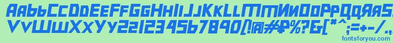 Bolshevikbdobl-fontti – siniset fontit vihreällä taustalla