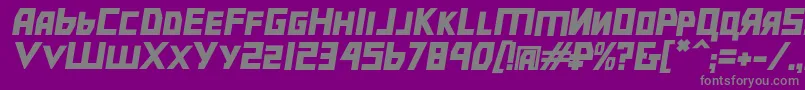 Bolshevikbdobl-Schriftart – Graue Schriften auf violettem Hintergrund