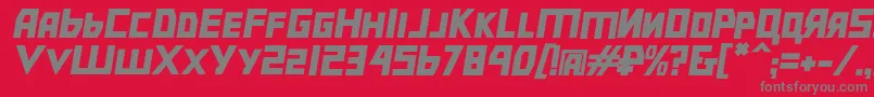Bolshevikbdobl Font – Gray Fonts on Red Background