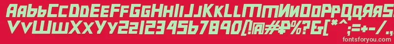 Bolshevikbdobl Font – Green Fonts on Red Background