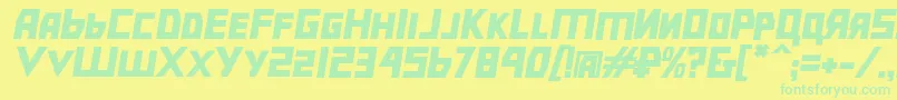fuente Bolshevikbdobl – Fuentes Verdes Sobre Fondo Amarillo