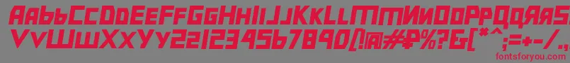 Bolshevikbdobl Font – Red Fonts on Gray Background