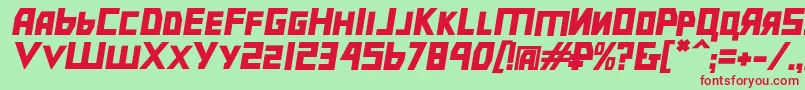 Bolshevikbdobl Font – Red Fonts on Green Background